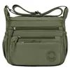Bolsa de Ombro Transversal Casual Moda Ultra Leve Impermeável com Múltiplos Compartimentos de Tecido de Nylon de Grande Capacidade para Comércio Exterior Transfronteiriço