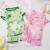 Pijama de verão anti-queda para gatos, roupas caseiras anti-lambedura, conjunto leve e respirável de quatro patas com gradiente para British Shorthair, roupas para filhotes de estimação