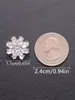 Botones Metálicos Pequeños de Flor de Cristal Estilo Chanel para Suéteres, Abrigos, Vestidos, Decoración de Ropa, Botones Cosidos a Mano, DIY en Stock
