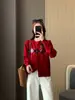 Cardigan de Tricô Zedaijiai Outono Vintage Estilo Colégio Britânico Bloco de Cores Padrão Diamante Slim Fit Engrossado Gola Redonda