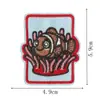 Patches Bordados de Animais Marinhos, Apliques Termocolantes Sem Costura, 9 Estilos Fofos e Adoráveis para Roupas, Mochilas e Cadernos