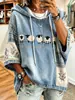 Sudadera con Estampado de Letras Transfronteriza 2026 para Mujer, Estilo Pulóver, con Capucha, Tejido de Bucle Pequeño, Estampado 3D