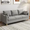Sofá de Tecido Nórdico para Apartamentos Pequenos, Estilo Minimalista Moderno, Três Lugares para Casas de Aluguel, Apartamentos, Lojas de Roupas e Salas de Estar