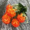 Pequeño Ramo de Nenúfar Artificial de 6 Pétalos Decoración para Salón Budista del Hogar Loto Artificial Flor Falsa Flor de Seda Floral Exportación al por Mayor