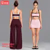 Conjunto de sujetador deportivo y leggings para yoga transfronterizo, diseño de bloques de color, cintura baja, secado rápido, adecuado para actividades al aire libre, uso casual y fitness, conjunto para mujer