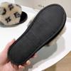Pantuflas Maomao cálidas de moda transfronteriza de comercio exterior para mujer, otoño e invierno 2023, pantuflas abiertas de algodón con estampado para el hogar