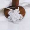 Parche de Bordado de Flor de Felpa Tridimensional de Malla Accesorios de Bordado para Toallas Decoración de Muñecas Adornos de Flores