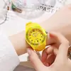 Relógio de nicho infantil fofo para meninos e meninas, alunos do ensino fundamental, à prova d'água e antiqueda, colorido, gelatinoso, para alunos do ensino médio