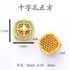 Accesorios estilo chino Chapados en oro Cuentas espaciadoras Pulsera hecha a mano para DIY Cadena para teléfono Color del Dios de la Riqueza Amarillo Colgante de la fortuna que conserva el color Agujero grande Venta al por mayor