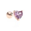 Aretes de Acero Inoxidable Color Oro Rosa para Mujer, Estilo Ins Transfronterizo Microincrustados con Circonita, Aretes de Acero con Bola Retorcida y Aretes Espirales Externos
