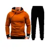 Novo suéter com capuz e zíper oblíquo outono e inverno masculino europeu e americano conjunto de suéter com capuz