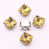 Acessórios de Joias DIY Prontos de Fábrica Diamante de Vidro com Formato Especial Acessórios para Roupas Decoração de Vestido de Noiva Garra D Quadrada Costura à Mão