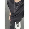 Camiseta de Hielo de Secado Rápido Americana para Hombre Diseño de Verano Empalme de Malla Cuello Pequeño Manga Corta Manga Media de Gama Alta