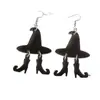 Halloween Transfronteiriço Chapéu de Bruxa Gótico Botas Pingente Brincos Joia de Orelha Acrílica Presente de Halloween