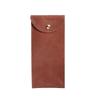 Bolsa para óculos couro flip fivela oculta bolsa óculos de sol portátil armazenamento de celular pincel de sombra estojo simples couro botão de pressão imprimível