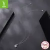 Yinziyun Original Prata Esterlina S925 Asas de Coração Moissanita de 50 Pontos Colar Luxuoso Brilhante Corrente de Clavícula Alada