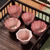 Longquan celadón creativo hecho a mano Copa Maestra alto valor de color Copa Kung Fu Copa Individual taza de té de pétalos de cerámica de arcilla roja