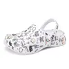 Tamancos Estampados Personalizados para Homens, Sapatos de Praia Antiderrapantes de Eva, Sandálias Respiráveis para Uso Externo para Mulheres, Chinelos Fechados para Homens