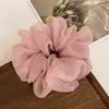 Scrunchie de Chiffon Doce e Suave para Mulheres, Elástico Estiloso para Rabo de Cavalo, Acessório de Cabelo da Moda para Coque, Elástico