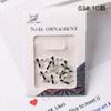 Joias de Liga para Nail Art Japonesa Laço Dourado Champagne Diamante Branco Broca de Unha para Fototerapia Rebite Acessórios de Metal