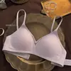 Ropa Interior Femenina de Comercio Exterior Transfronterizo Más Vendida, Sujetador sin Costuras Estilo Francés con Copas Triangulares, Push-Up Sexy Hueco Transpirable, Estilo Delgado de Verano