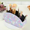 Caja de Maquillaje Pu con Forma de Corazón Estilo Ins con Alto Atractivo Estético, Dulce Esquema de Color Macarrón, Caja de Almacenamiento con Forma de Corazón de Color Contrastante Lg8175