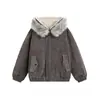Ropa para Hombre North Boundary 2025 Invierno Estilo Nuevo Chaqueta de Algodón con Capucha y Cuello de Piel Desmontable Chaqueta de Algodón Reversible para Hombre Chaqueta de Algodón Cálida