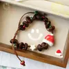 Cadena para Teléfono Móvil de Grano de Café Real Natural Pulsera Creativa de Grano de Café Calabaza DIY Mejor Regalo para Amiga Lugar Turístico Venta Caliente Suministro