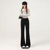 Naranja Infantil # Pantalones de Traje Acampanados de Alta Gama, Modernos y Elegantes para Mujer, Corte Ajustado, Cubre Cadera, Pantalones Versátiles de Longitud hasta el Suelo