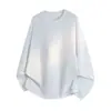 Camiseta Nueva para Hombre 2026, Moderna y a la Moda, Cuello Redondo Pequeño Hueco, Corte Holgado, Tallas Grandes, Camiseta Básica de Manga Larga, Camiseta para Hombre