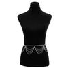 Joyería transfronteriza europea y americana en stock punk metal amor cadena de cintura femenina retro colgante de placa de girasol cadena corporal traje