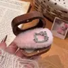 Pinza Lateral para Cabello con Pedrería Dulce y Linda, Pasador de Peluche de Copo de Nieve para Mujer, Pinza Lateral para Flequillo de la Frente, Accesorio para el Cabello