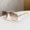 Nuevas Gafas de Sol Kajia Estilo Metal Moda Transfronteriza Cuadradas Sin Marco Lentes Florales Lujo Ligero Gafas de Sol Kajia Gafas de Sol de Moda