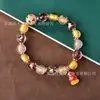 Pulsera Panjiayuan Pekín Vidrio Gris Fragante Porcelana Cadena Palacio Sepa Para Mujer Hombre Pulsera Avanzada de Porcelana Gris Fragante Venta al por Mayor