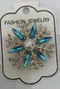 Broche de Copo de Nieve Navideño de Moda corsage de personalidad y temperamento pasador anti-luz pasador de cuello de diamante accesorios para traje y camisa