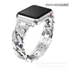 Adecuado para Correa de Apple Watch con Cadena de Mezclilla de una Sola Fila Incrustada de Diamantes Correa de Reloj iWatch S10 S11 Huawei Samsung