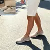 Mocassins de Verão Masculinos, Sapatos Rasos Casuais, Sapatos de Condução Slip-On, Sapatos com Aba de Tamanho Grande para Cruzamento de Fronteiras