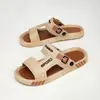 Pantuflas de Moda para Hombre para Exteriores, Chanclas Planas Cómodas Antideslizantes de Moda para Conducir, Pantuflas de Suela Gruesa