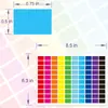 Etiquetas Coloridas à Prova d'Água para Classificação Manuscrita, Adesivos Quadrados Autoadesivos para Selagem, Adesivos Coloridos em Branco