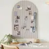Adesivos de parede de feltro para decoração de parede, sala de estar e quarto, painel de fotos com grade para parede de fundo, parede decorativa de feltro autoadesiva