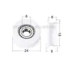 Rodamientos con Recubrimiento de Plástico 608 Rodillo con Ranura 624U Polea para Puertas y Ventanas Deslizantes 625 Ranura de Eub de Nylon Fabricante 626