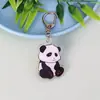 Chaveiro de Panda Desenho Animado Pingente de Acrílico Presente de Férias para Estudante Decoração Fofo Chaveiro Presente