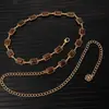 Cadena de Cintura Elegante de Metal con Girasol para Mujer de Comercio Exterior, Accesorio de Cintura Ajustable para Vestido, Cinturón de Cadena Multicapa de Gama Alta