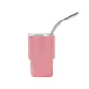 Taza de Coche de Doble Capa 5Oz7Oz Transfronteriza de Acero Inoxidable 304 Taza Mini con Popote Portátil Copa Pequeña de Vino de 3oz