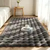 Alfombra de Peluche Conejo Burbuja Alfombra de Mesita de Noche Estilo Crema Dormitorio Calidez Otoño/Invierno Sensación de Lujo Ligero Venta Directa de Fábrica Dropshipping