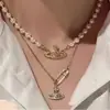 Colar de Pérolas Broche Feminino Colar Tridimensional Corrente de Suéter Corrente para Clavícula Outono e Inverno