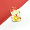 DIY Pingente Gota de Óleo Estilo Chinês Ano Novo Palavras de Bênção Vermelhas Paz Alegria Acessórios de Joalheria de Liga Pingente Dança do Leão