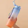 Taza de Plástico de Gran Capacidad 1L de Venta Caliente Transfronteriza Verano Taza de Agua Deportiva Gradiente Mate Taza Espacial Portátil para Estudiantes Hombres y Mujeres