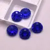 Gema azul redonda corte crisantemo 8A, espinela sintética azul cobalto, piedra suelta para incrustación en joyería