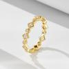 Anillo de Plata de Ley con Circonita de Rombo Redondo Geométrico Círculo Completo Lujo Accesible Europeo y Americano Ins Tendencia Elegante Simple Lujo Versátil